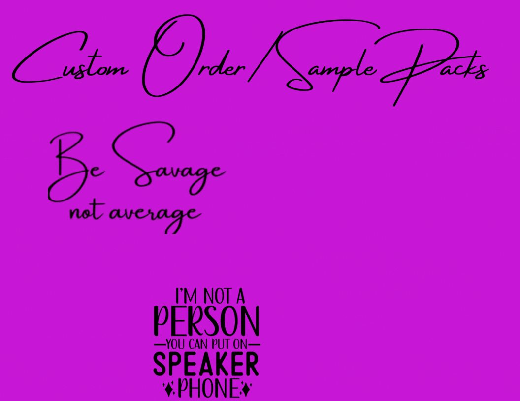 Sample pack-- For Pending Bulk Orders